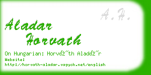 aladar horvath business card